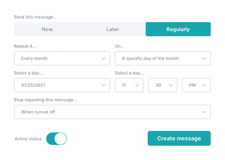 How to set up an automated recurring SMS message