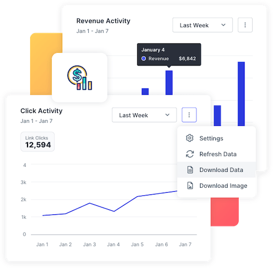 SlickText analytics showing your SMS marketing performance