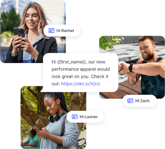 Consumers receive personalized text blasts from an athletic apparel brand