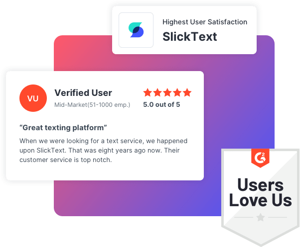 Reviews showing why SlickText is the #1 rated SMS platform